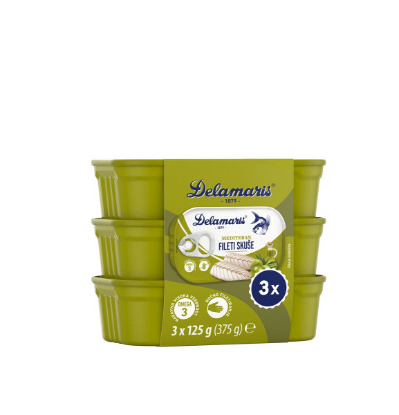 Skuša v mediteranskem olju (3x125g)